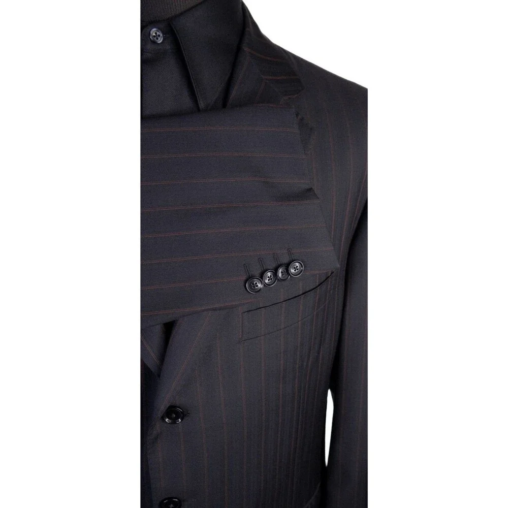 Pal Zileri Blazer Sport Coat Sz 44L Striped 150's Wool Three Button Jacket